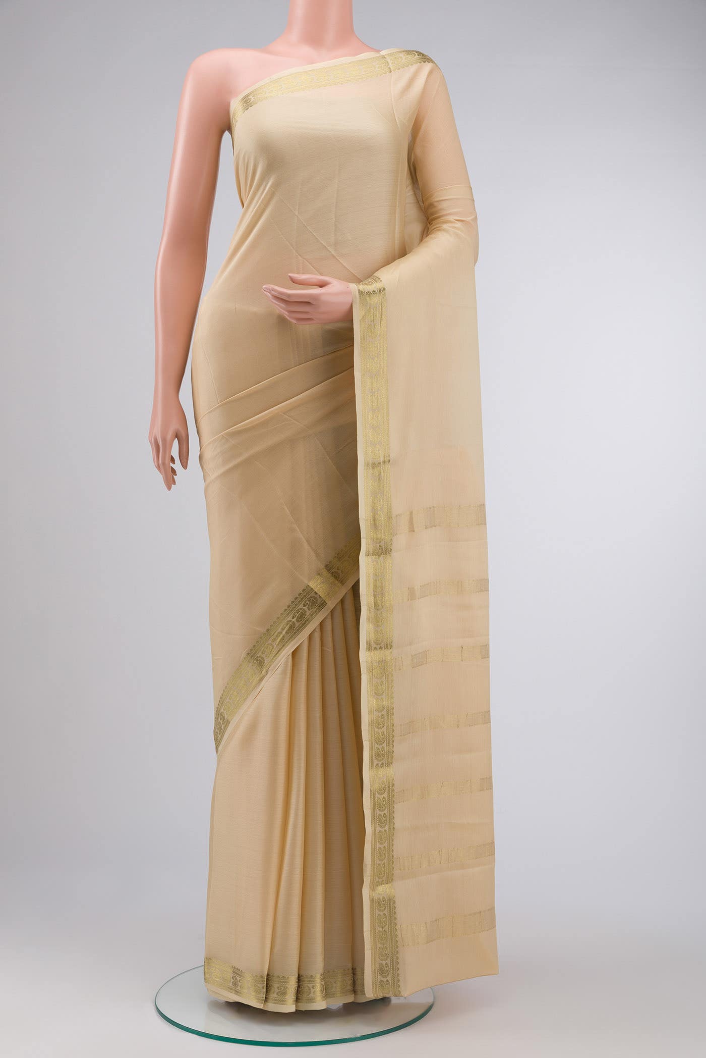 Sandal Mysore Crepe Saree