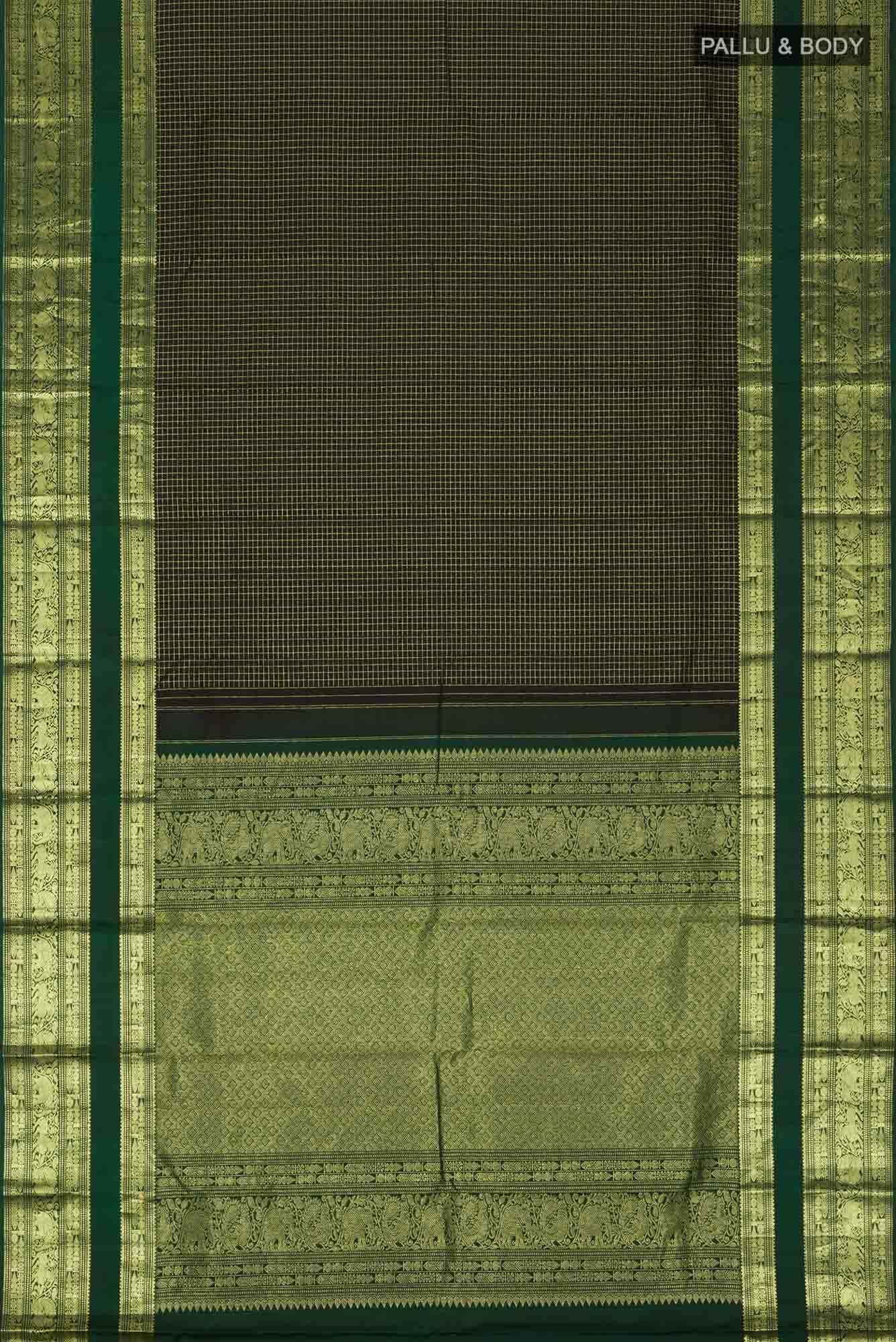 Black Kanchipuram Silk Saree