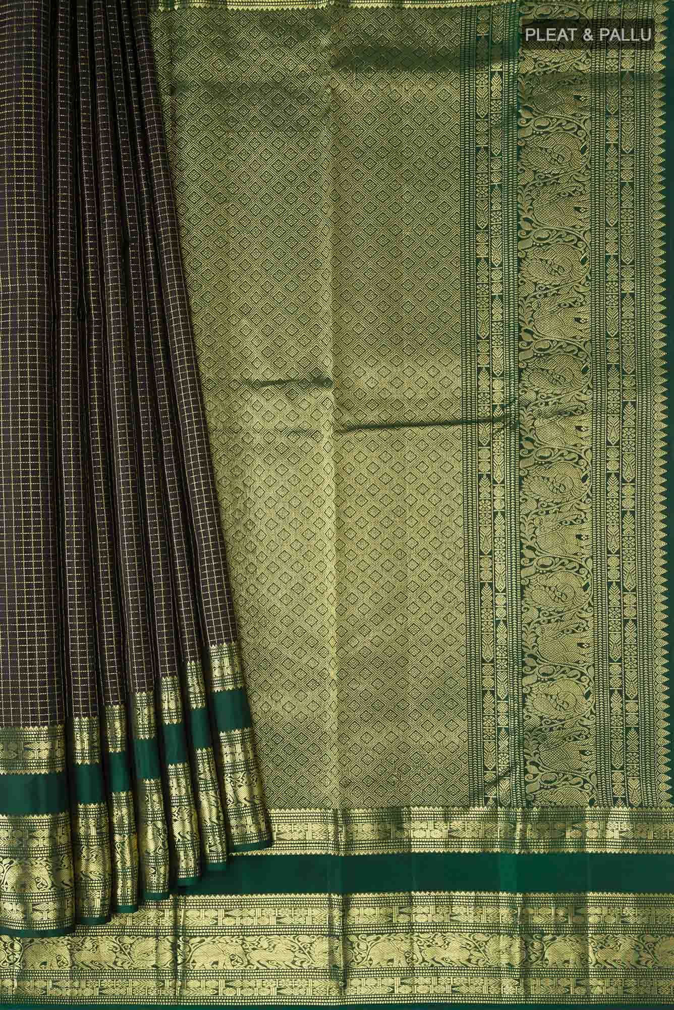 Black Kanchipuram Silk Saree