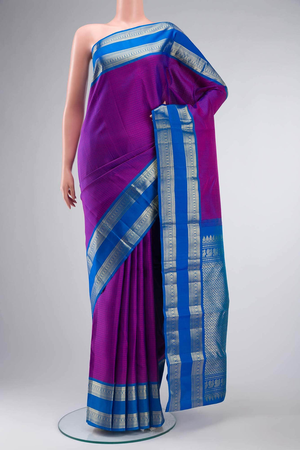 Purple Kanchipuram Silk Saree