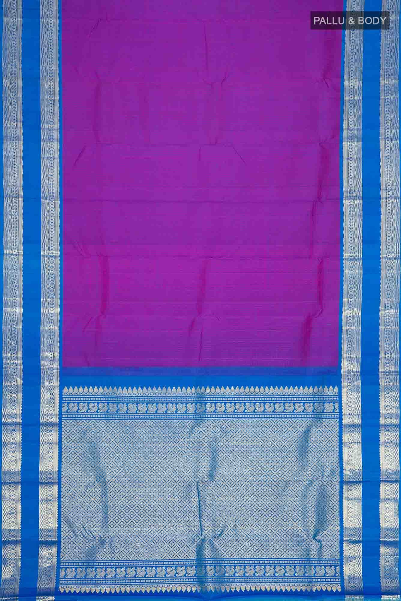 Purple Kanchipuram Silk Saree