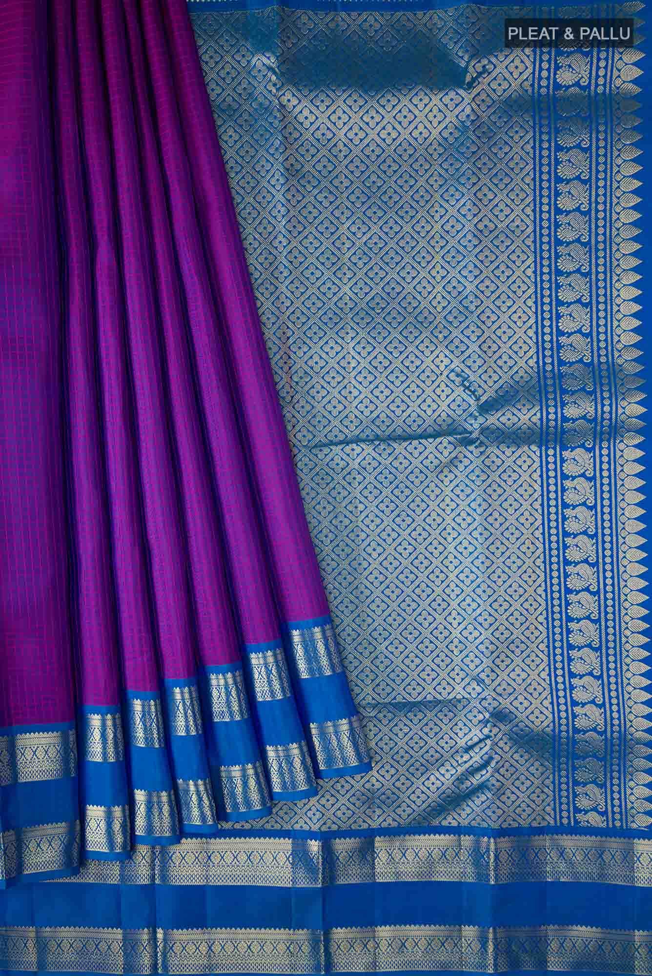 Purple Kanchipuram Silk Saree