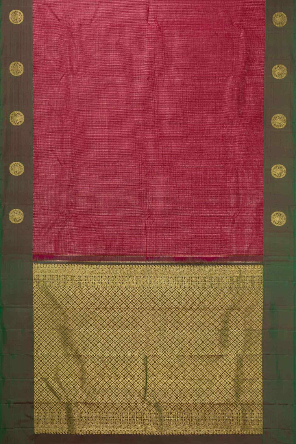 Maroon Dual Tone Kanchipuram Silk Saree