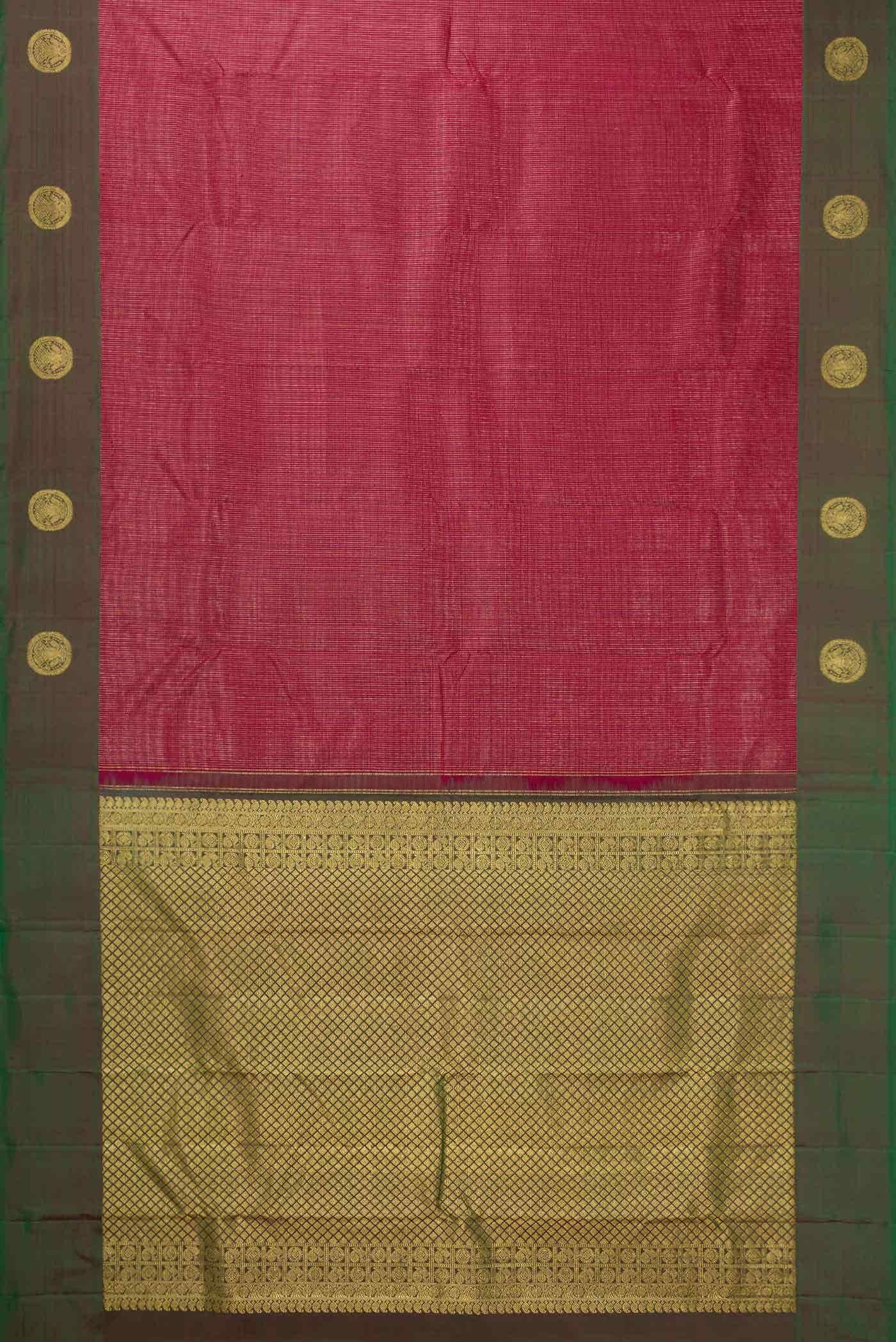 Maroon Dual Tone Kanchipuram Silk Saree