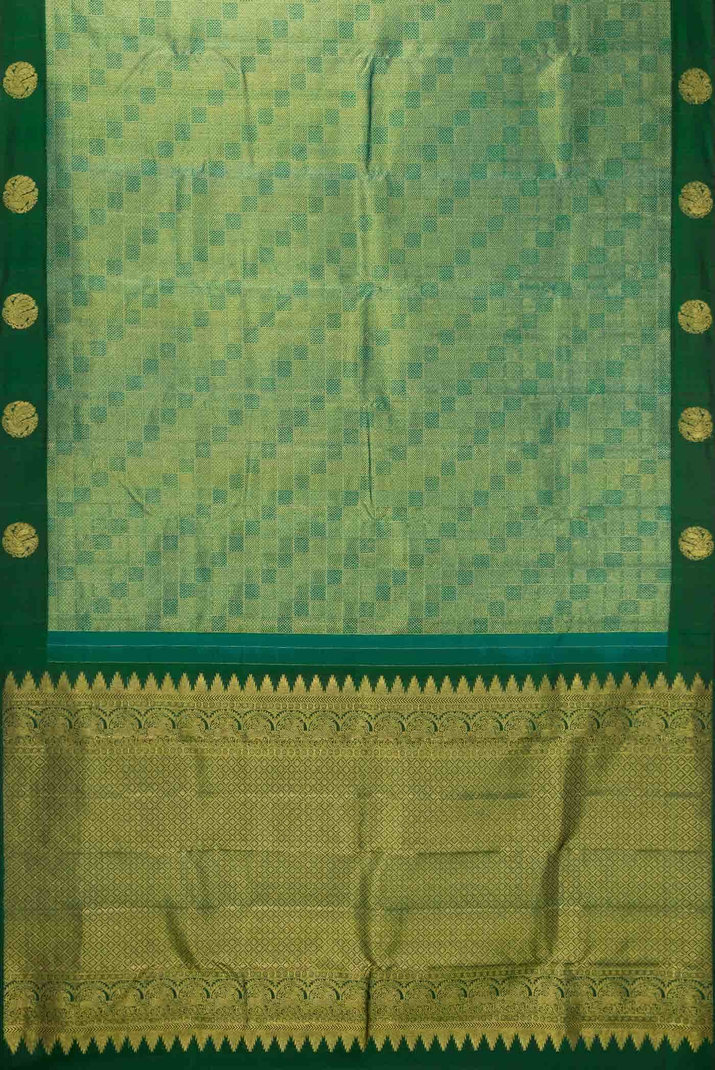 Green Dual Tone Kanchipuram Silk Saree