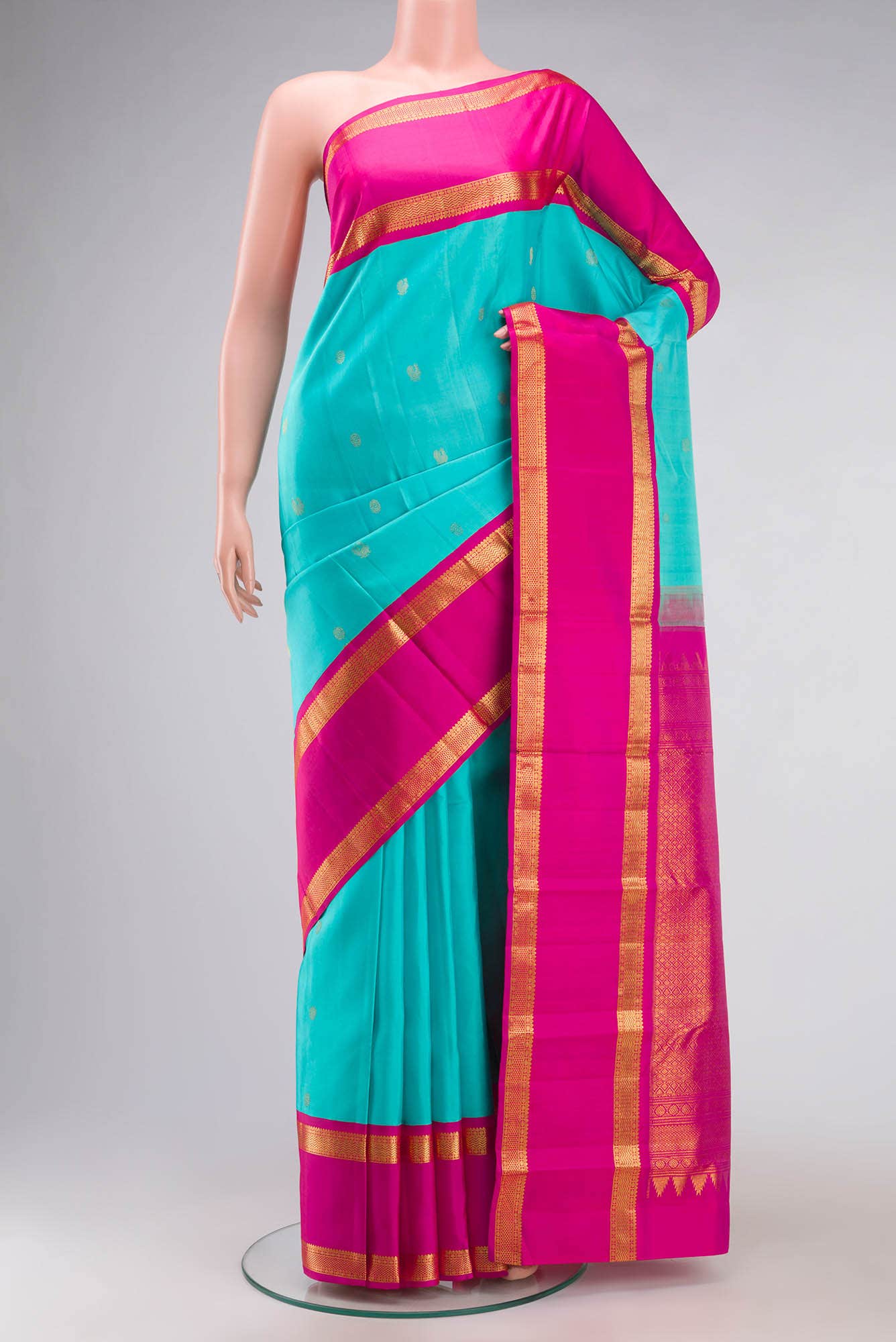 Blue Kanchipuram Silk Saree