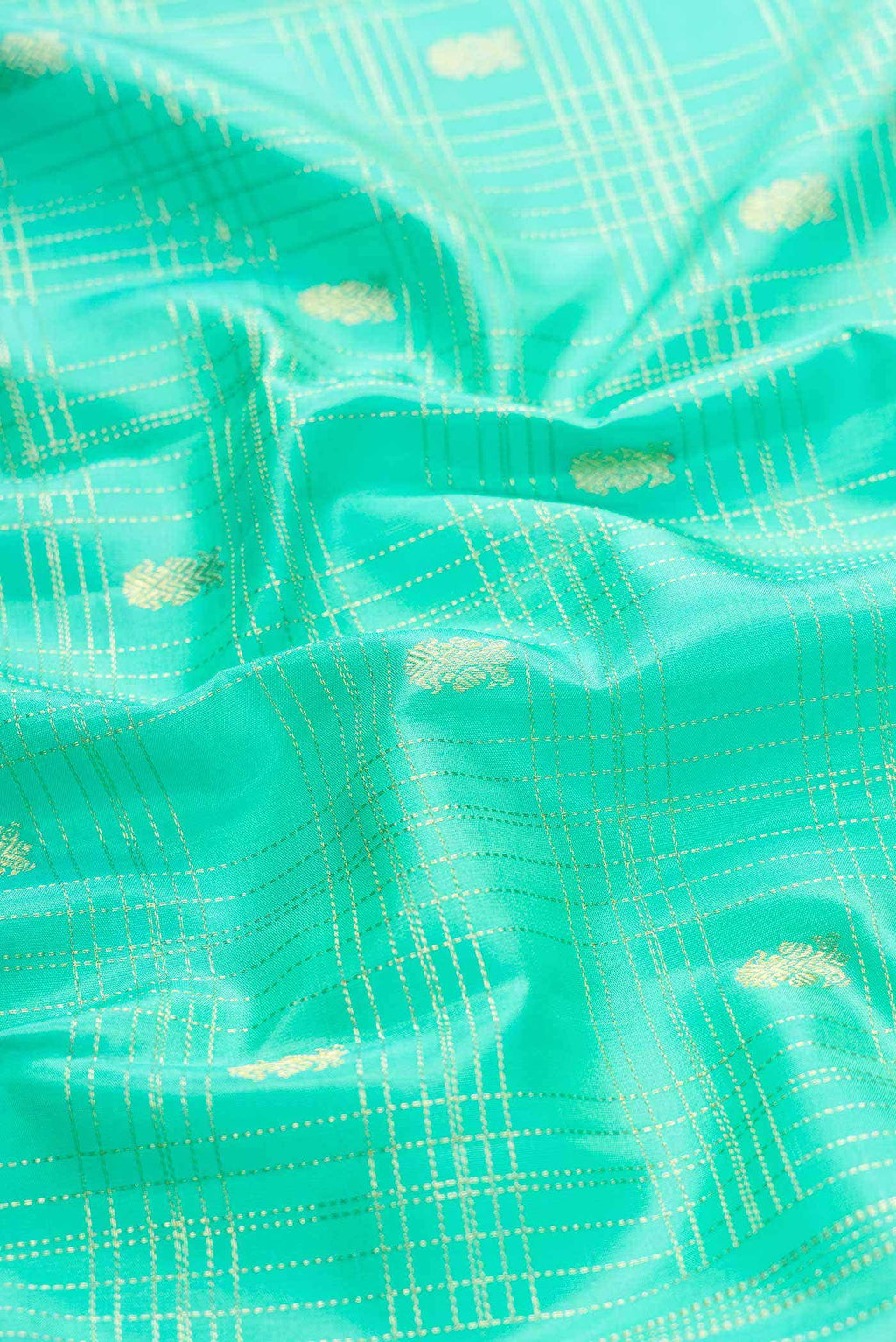 Sea Green Kanchipuram Silk Saree