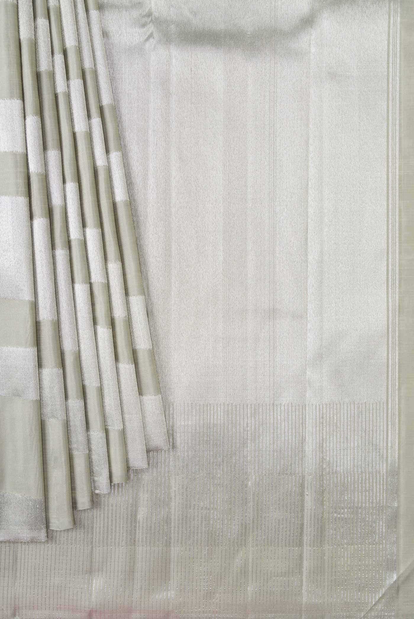 Davys Grey Kanchipuram Silk Saree