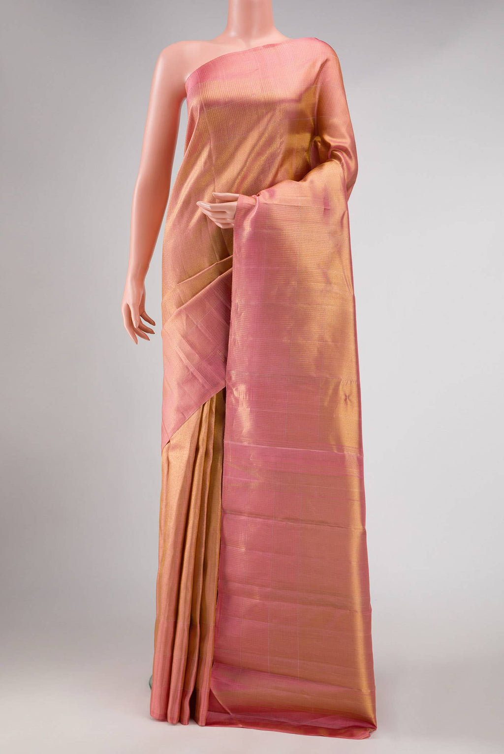 Pink Kanchipuram Tissue Silk Saree
