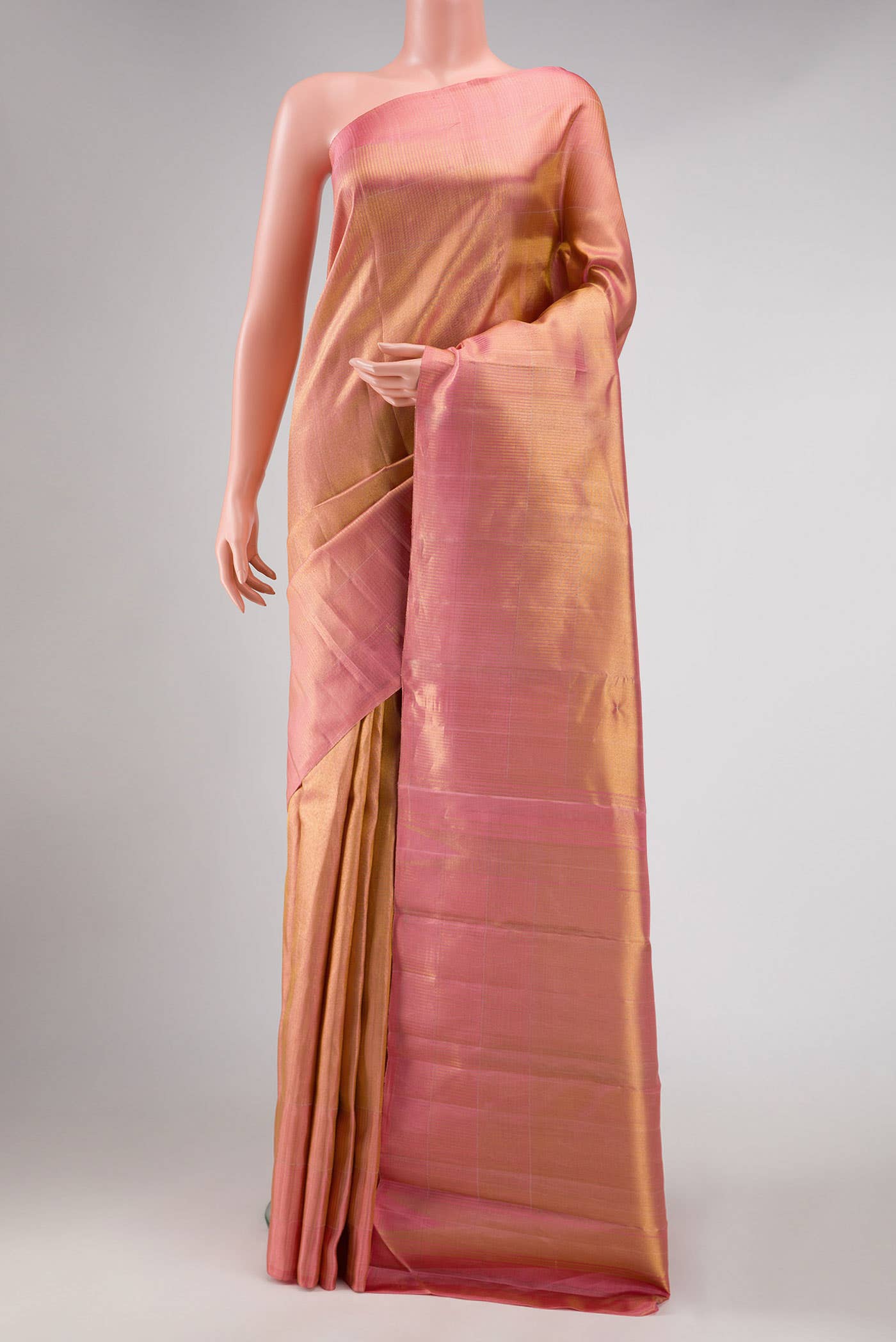Pink Kanchipuram Tissue Silk Saree