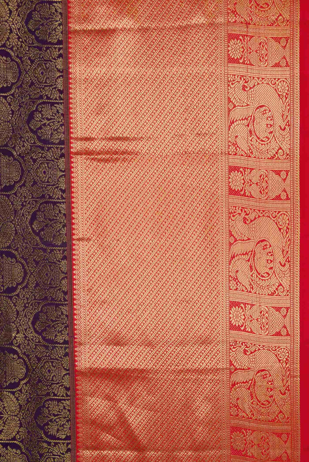 Violet Dual Tone Kanchipuram Silk Saree