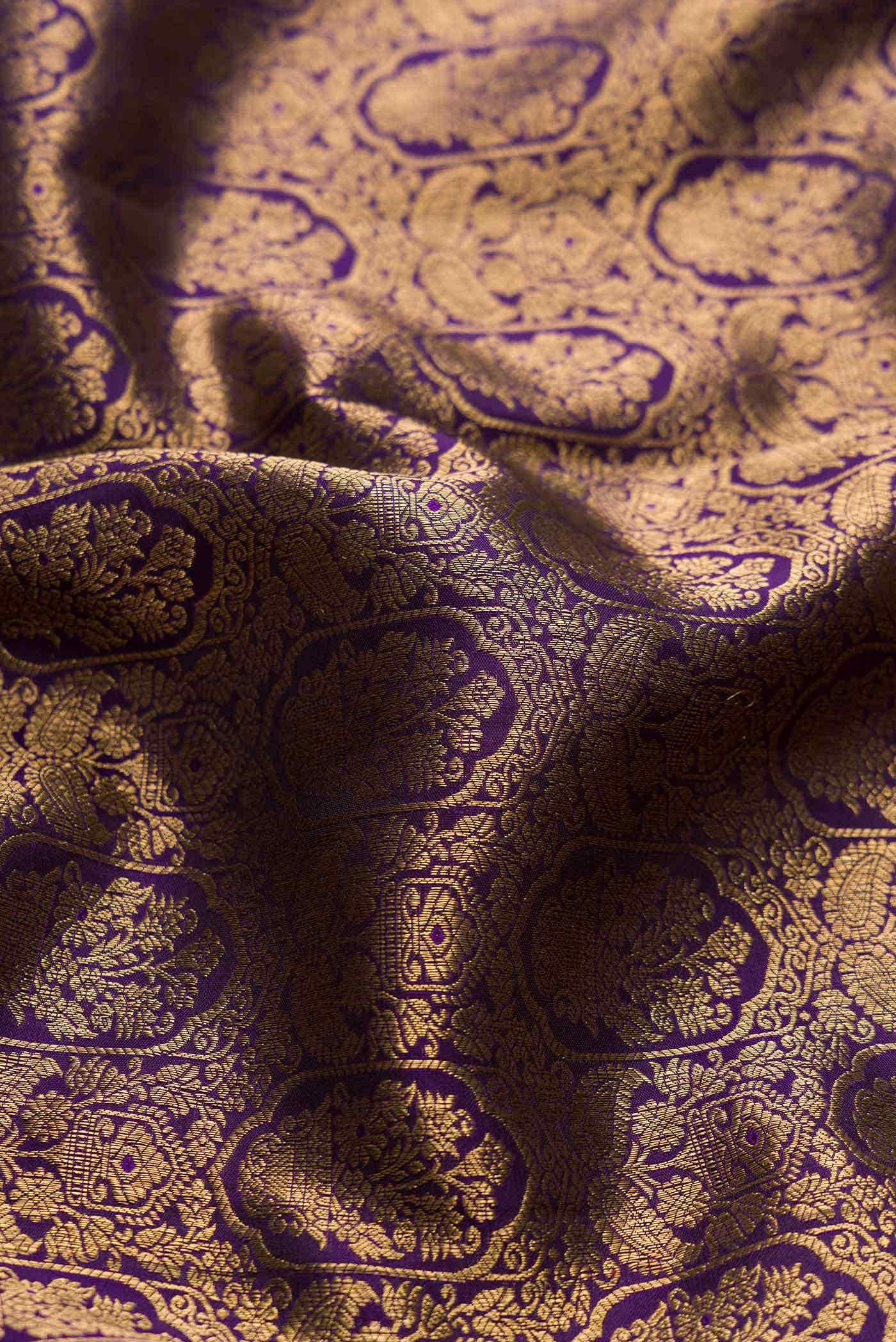 Violet Dual Tone Kanchipuram Silk Saree