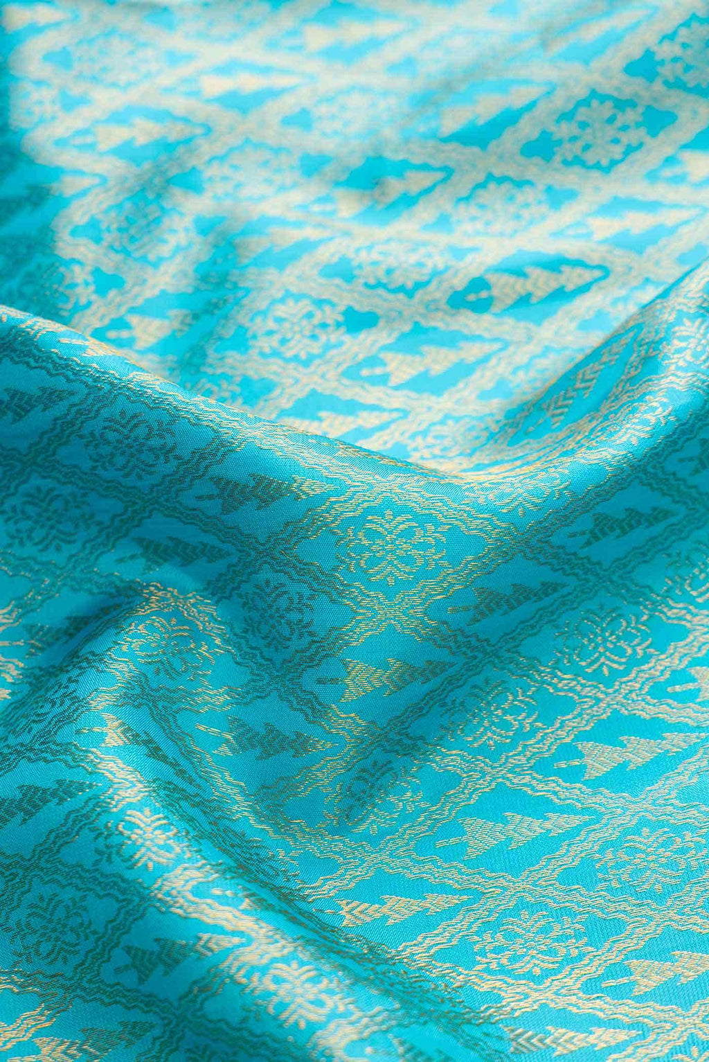 Sky Blue Kanchipuram Silk Saree