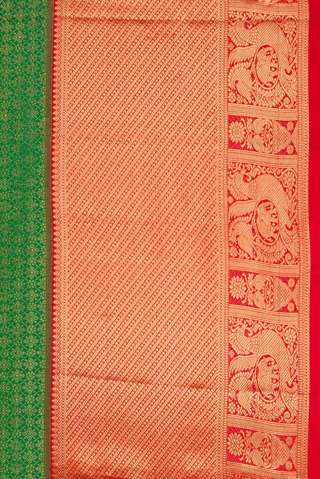 Green Dual Tone Kanchipuram Silk Saree