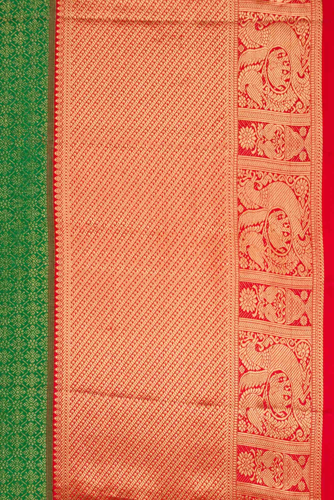 Green Dual Tone Kanchipuram Silk Saree