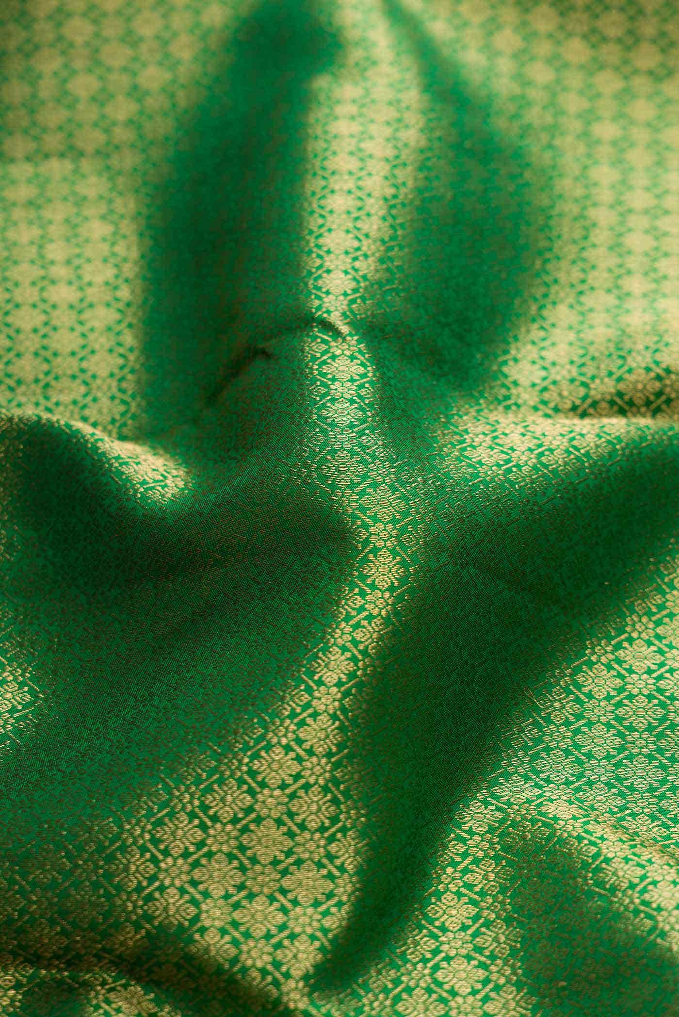 Green Dual Tone Kanchipuram Silk Saree