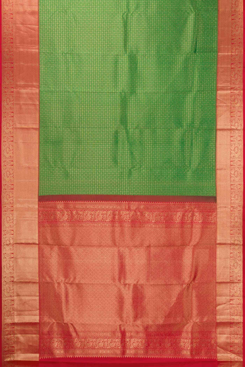 Green Dual Tone Kanchipuram Silk Saree