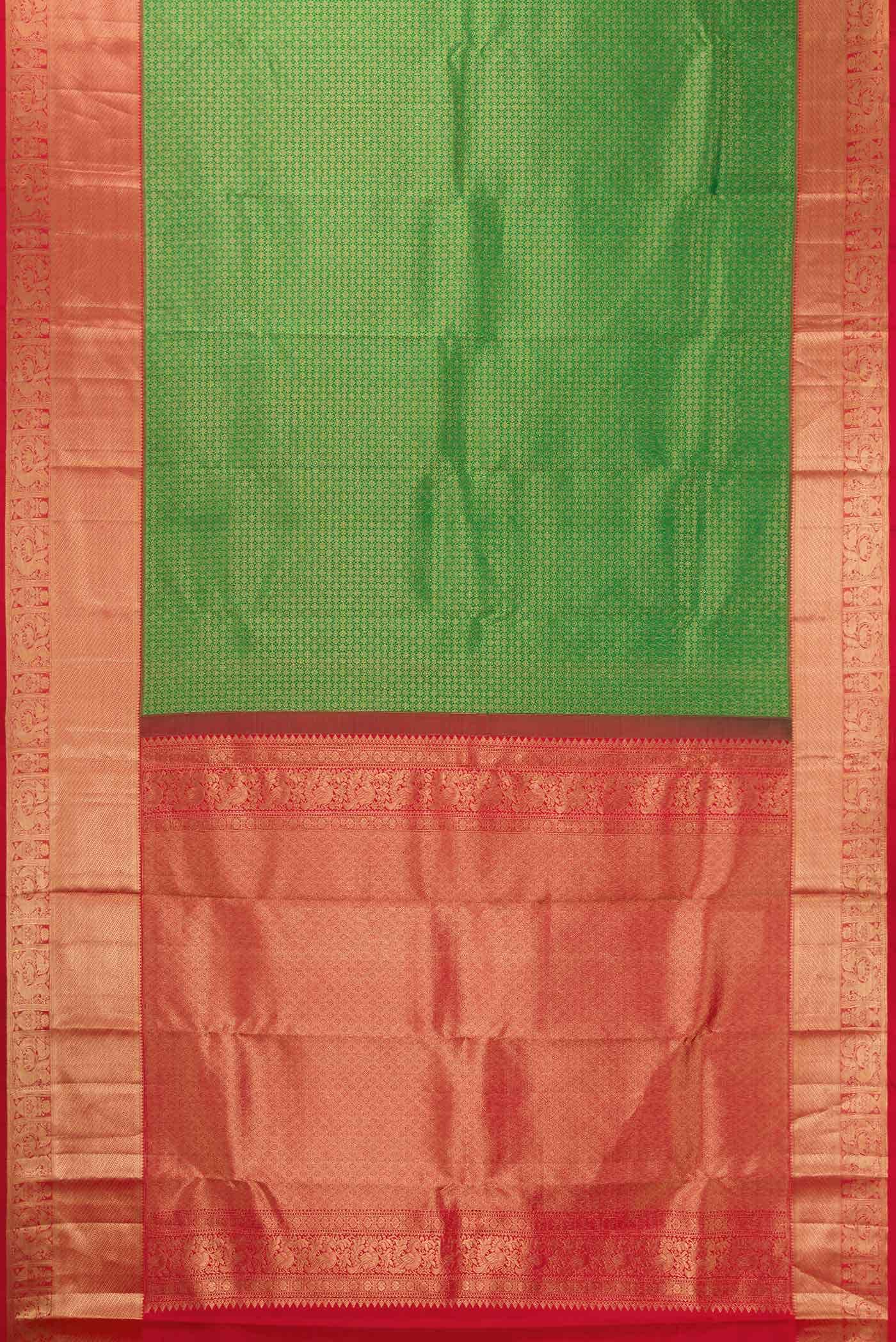 Green Dual Tone Kanchipuram Silk Saree