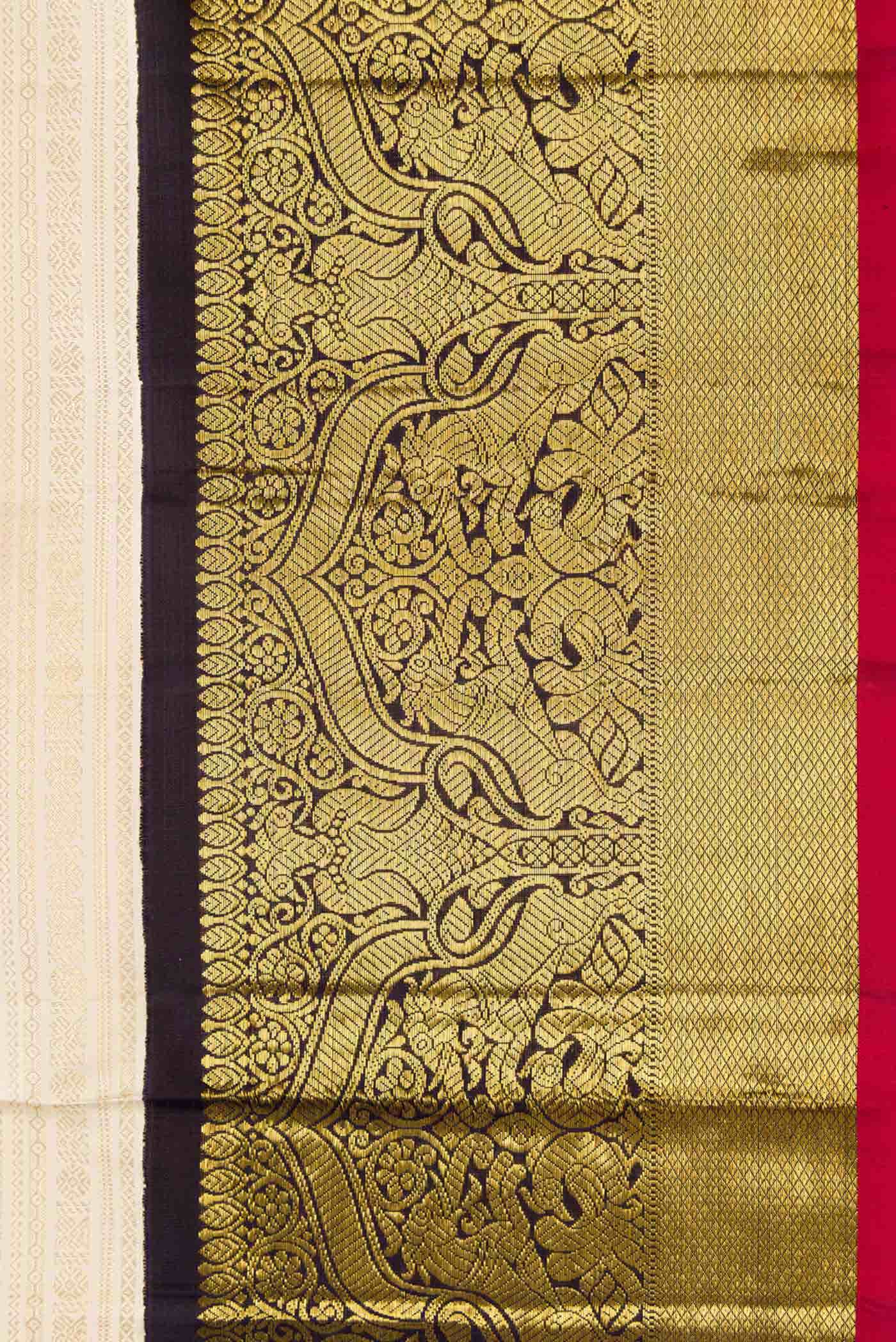 Sandal Dual Tone Kanchipuram Silk Saree