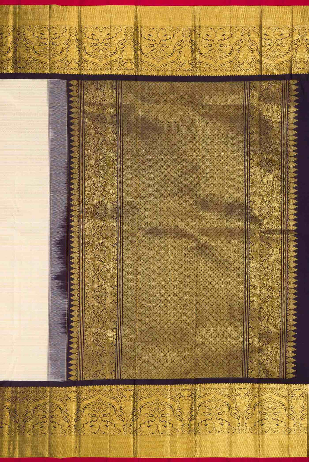 Sandal Dual Tone Kanchipuram Silk Saree