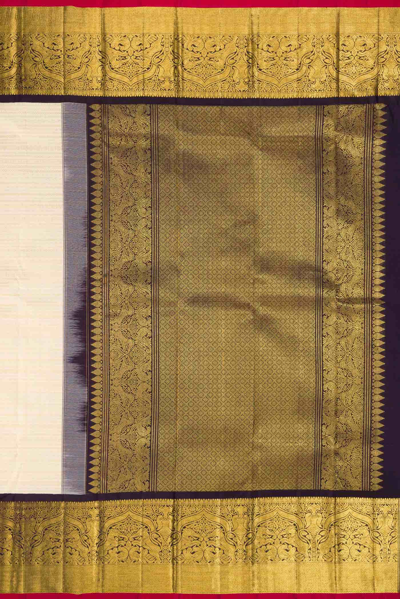 Sandal Dual Tone Kanchipuram Silk Saree
