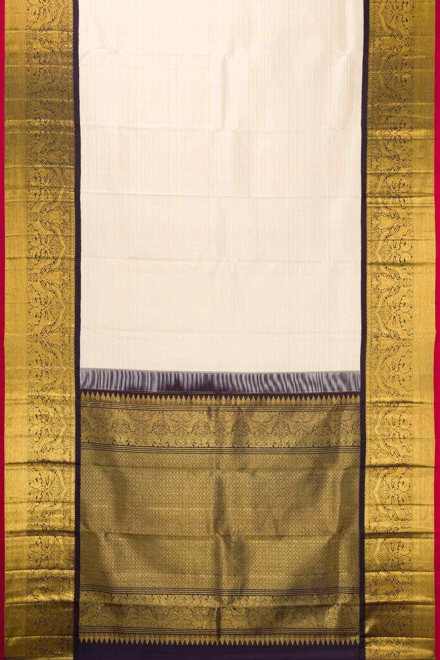 Sandal Dual Tone Kanchipuram Silk Saree