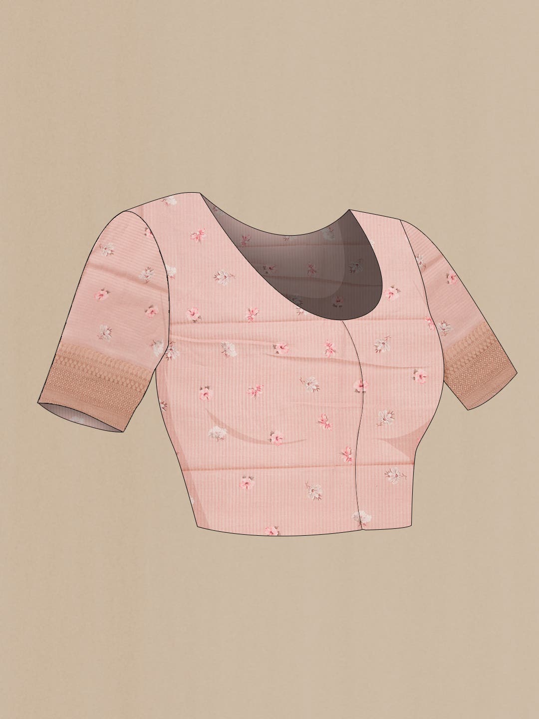 Pink Dual Tone Kota Silk Saree