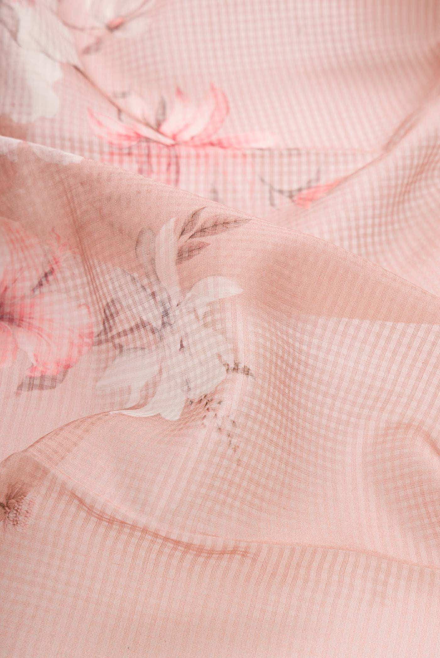 Pink Dual Tone Kota Silk Saree