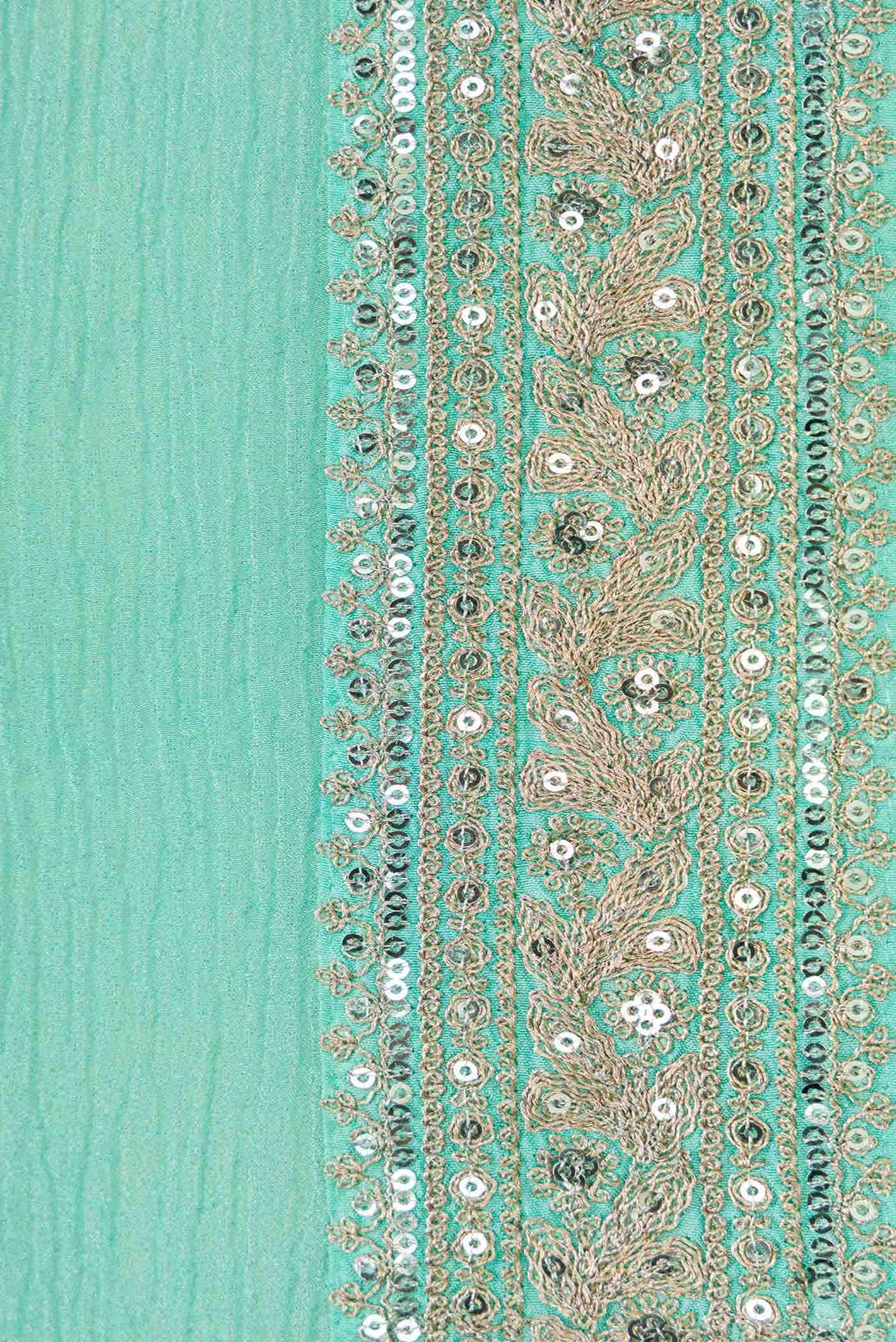 Light Green Dual Tone Chanderi Tissue Silk Saree