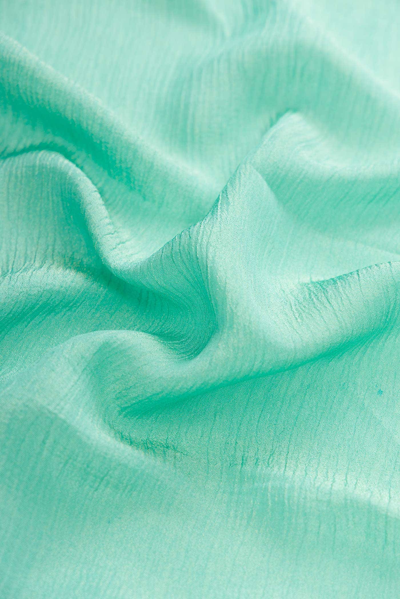 Light Green Dual Tone Chanderi Tissue Silk Saree