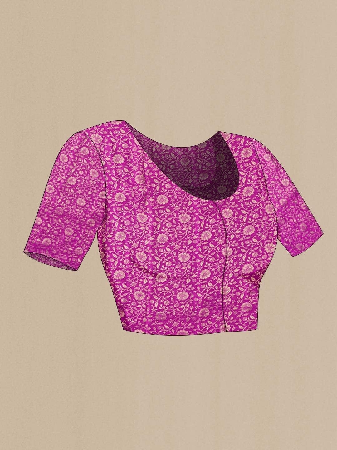 Purple Mysore Chiffon Saree