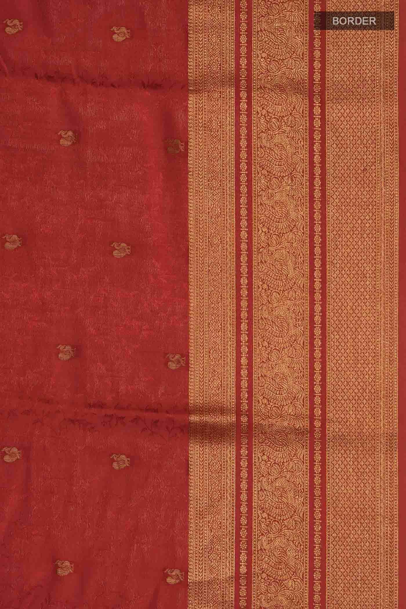 Maroon Mysore Crepe Saree