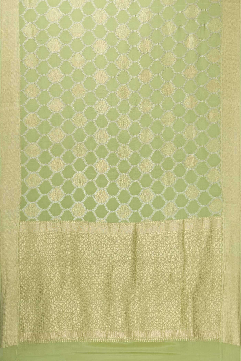 Green Dual Tone Banarasi Georgette Saree
