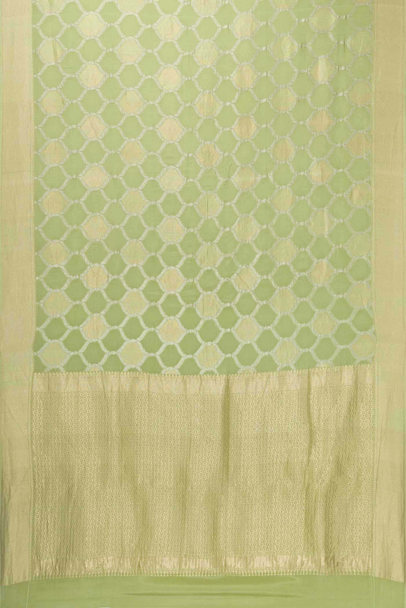 Green Dual Tone Banarasi Georgette Saree