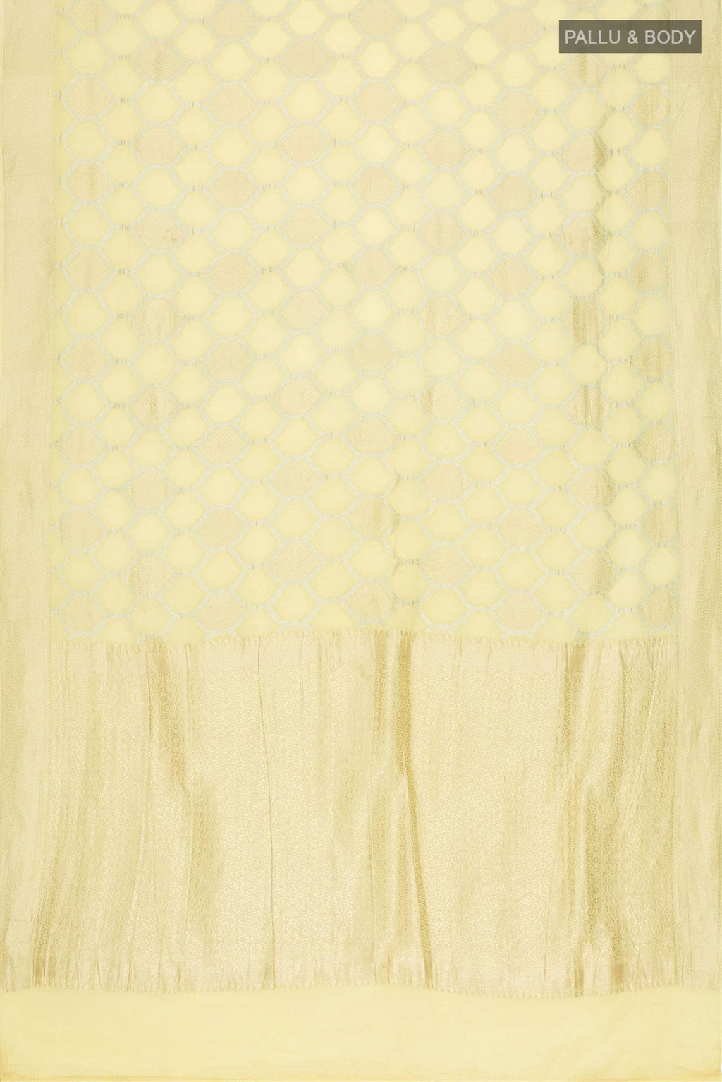 Yellow Crepe Saree