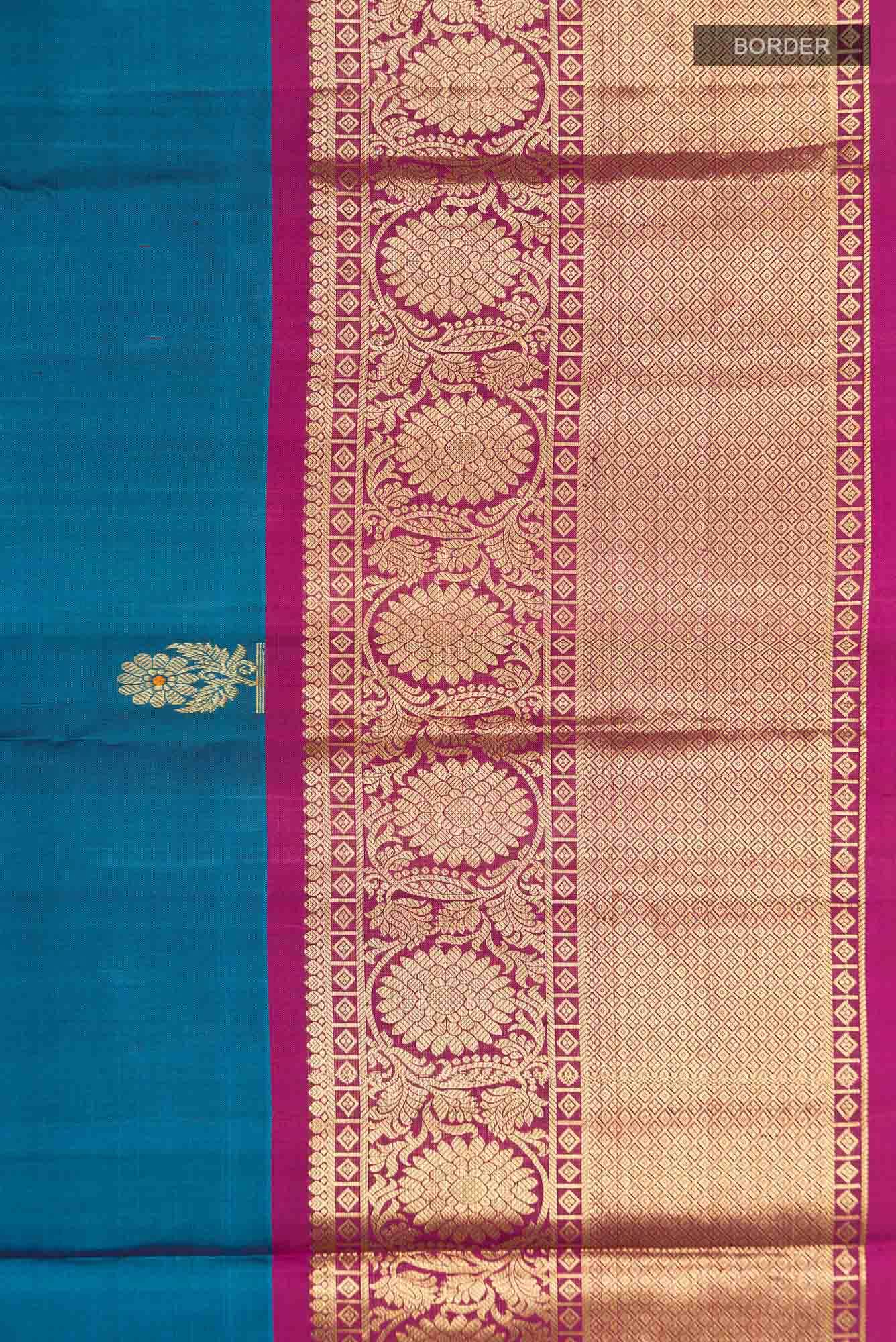 Blue Kanchipuram Silk Saree