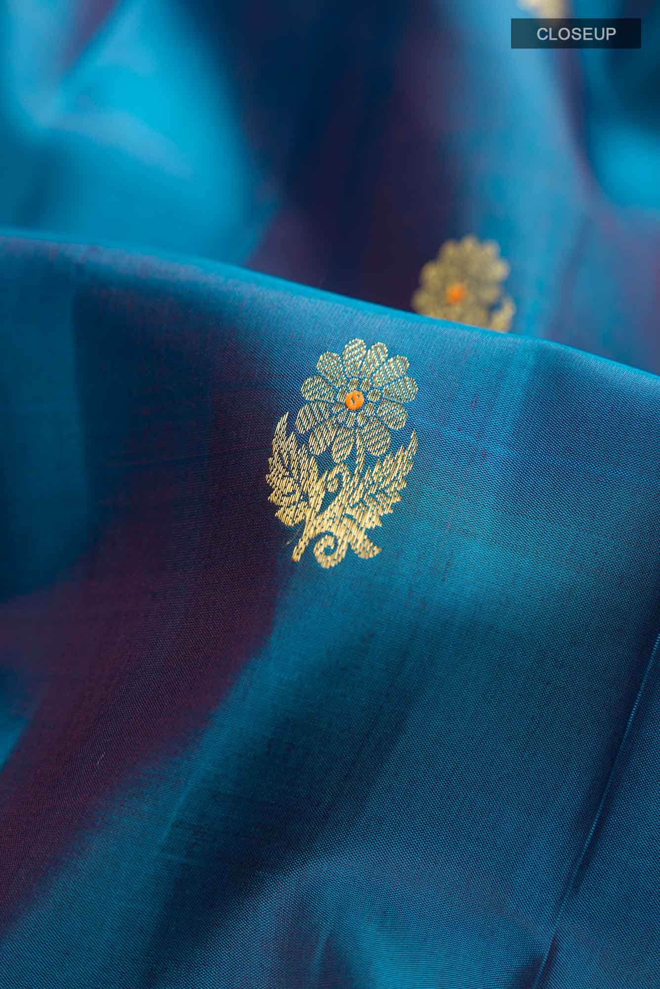 Blue Kanchipuram Silk Saree