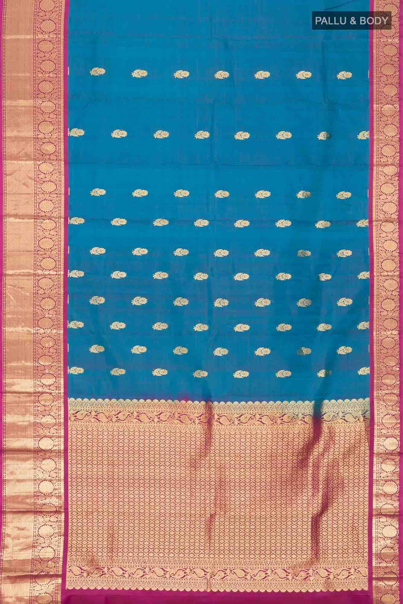 Blue Kanchipuram Silk Saree
