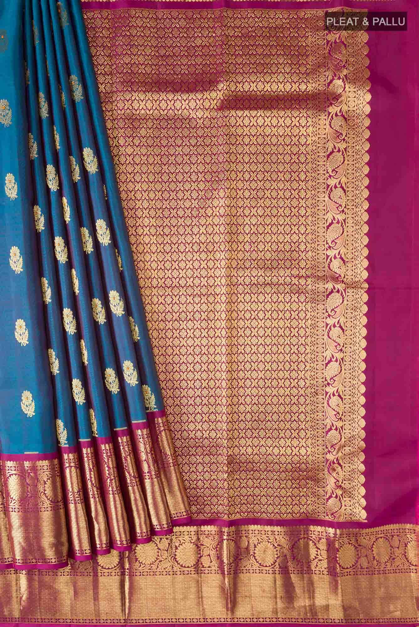 Blue Kanchipuram Silk Saree