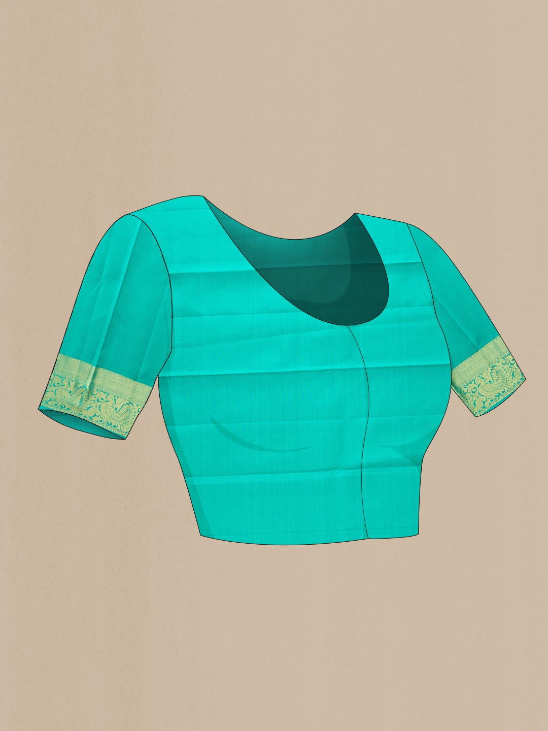 Sea Green Dual Tone Kanchipuram Silk Saree