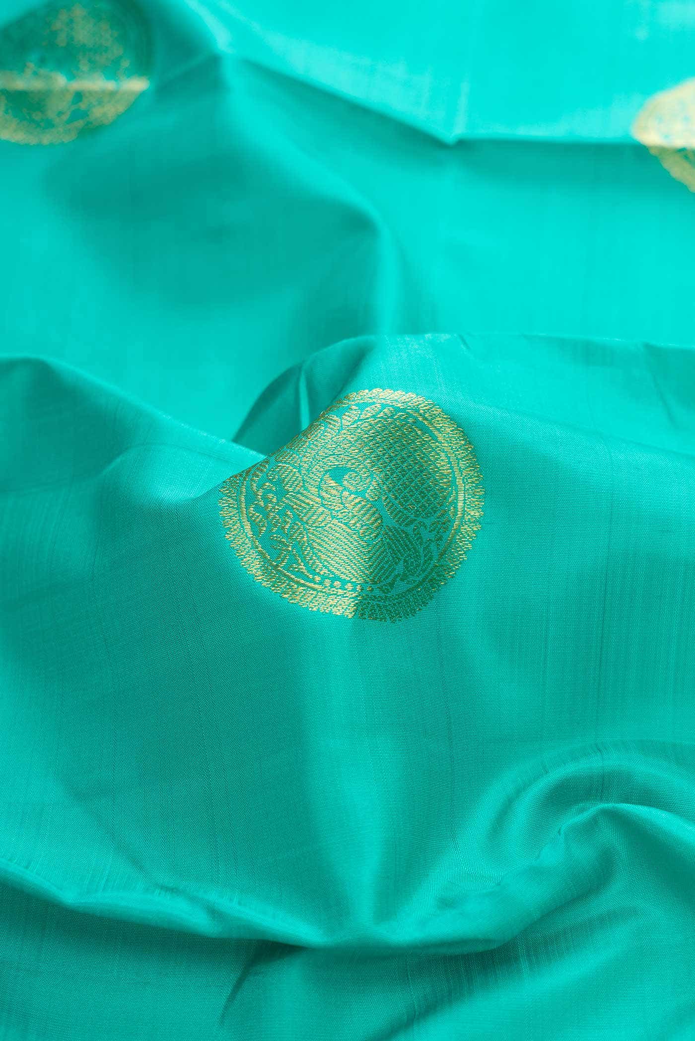Sea Green Dual Tone Kanchipuram Silk Saree