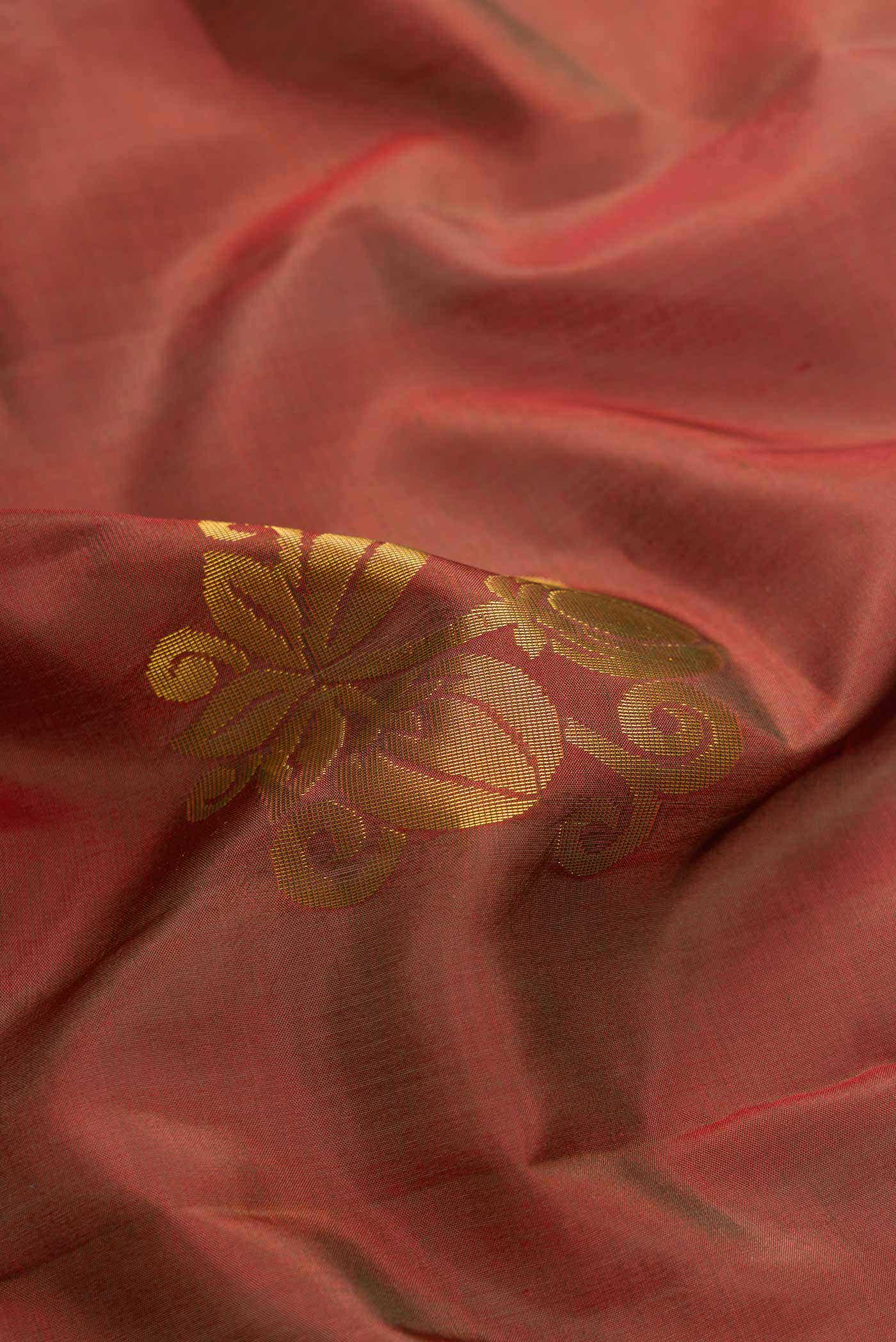 Maroon Dual Tone Soft Silk Saree