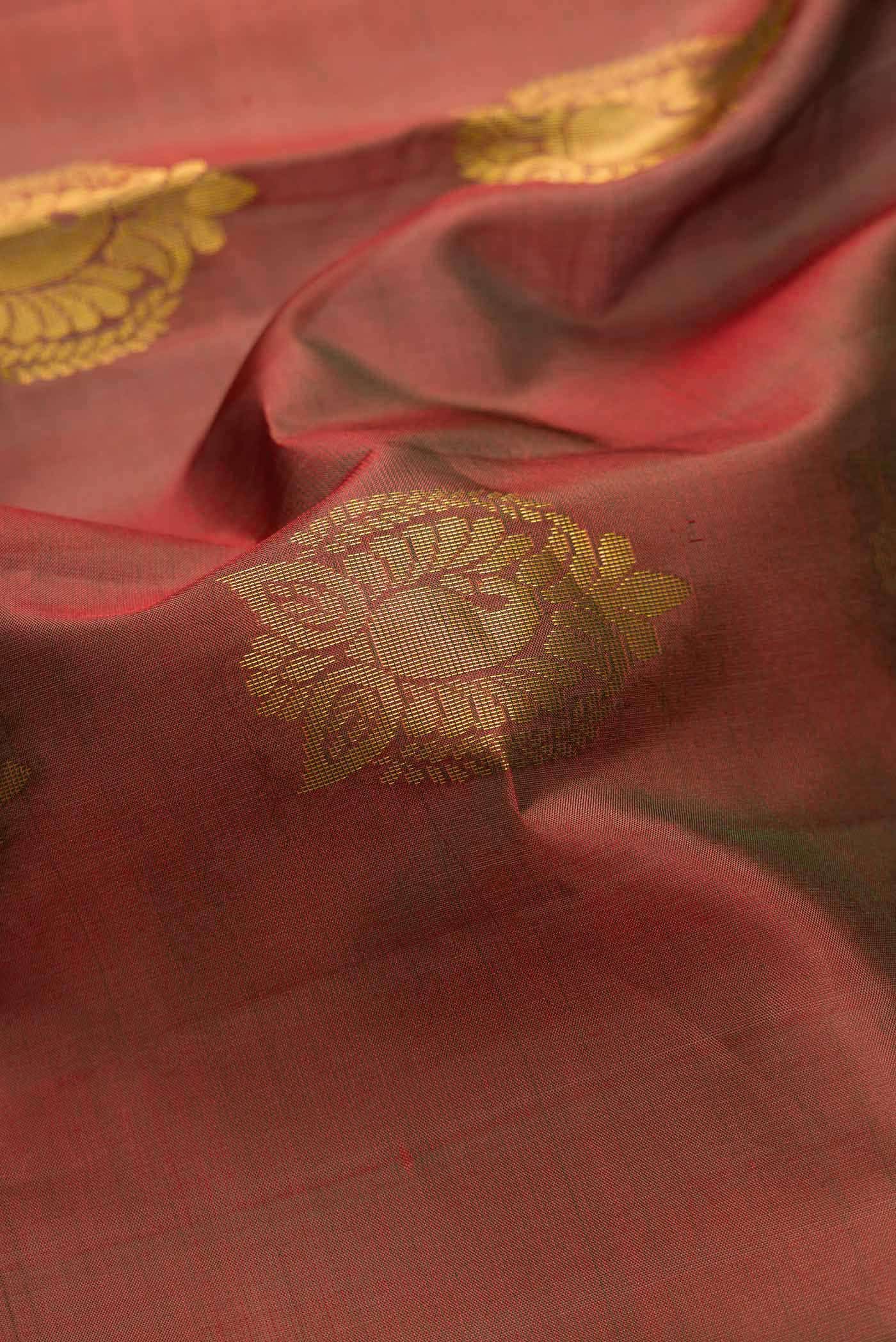 Maroon Dual Tone Soft Silk Saree