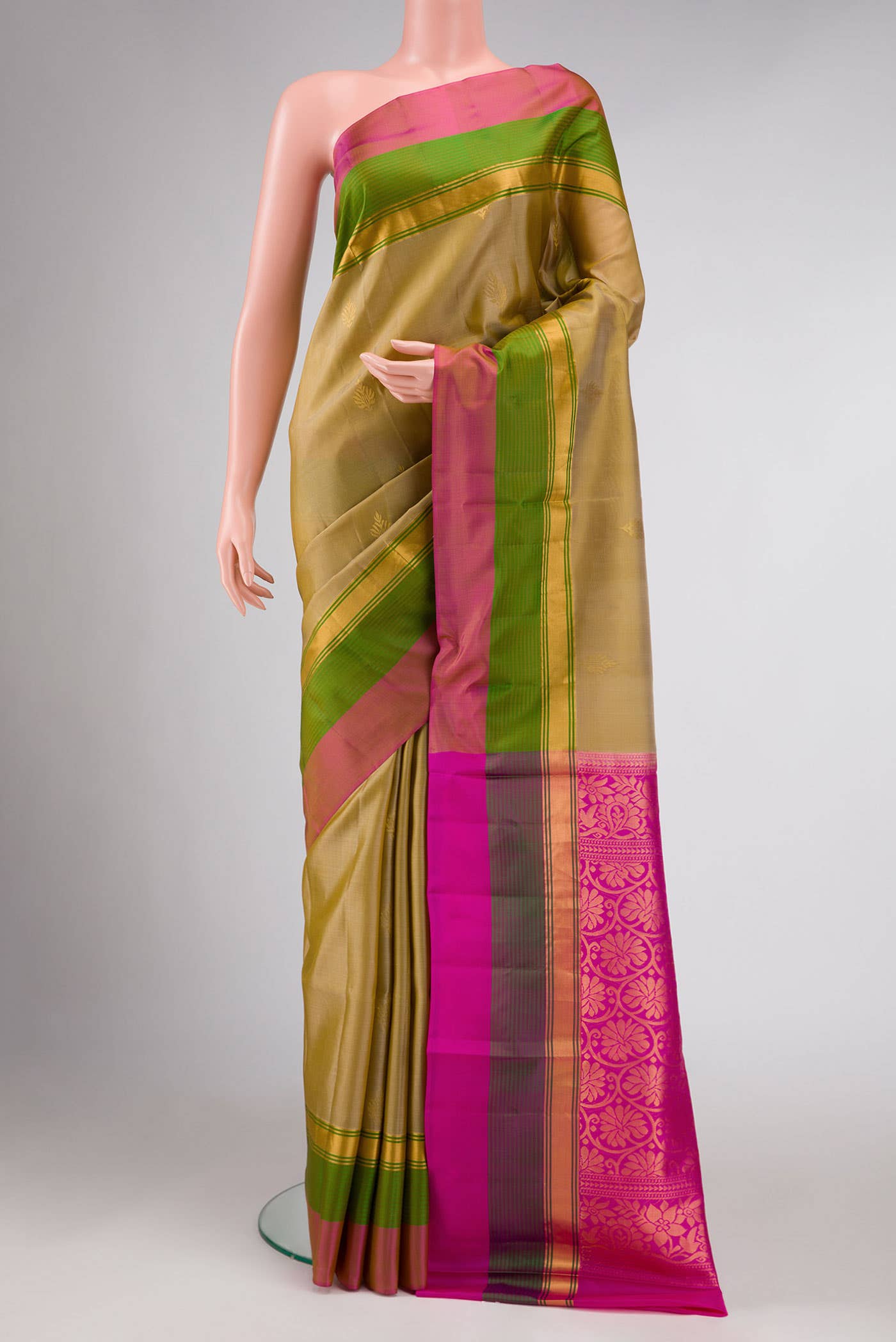 Mehandi Green Soft Silk Saree