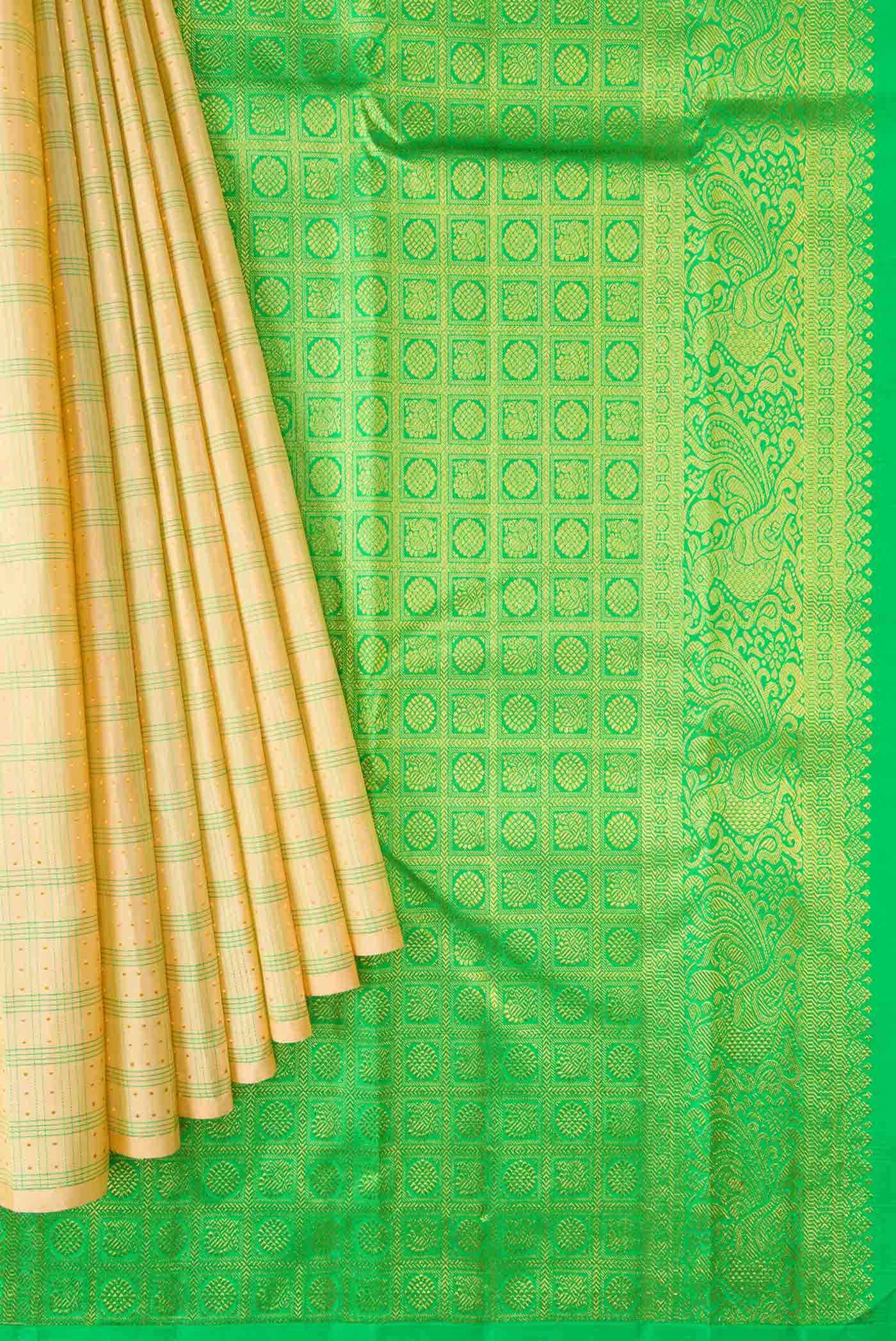 Sandal Kanchipuram Silk Saree