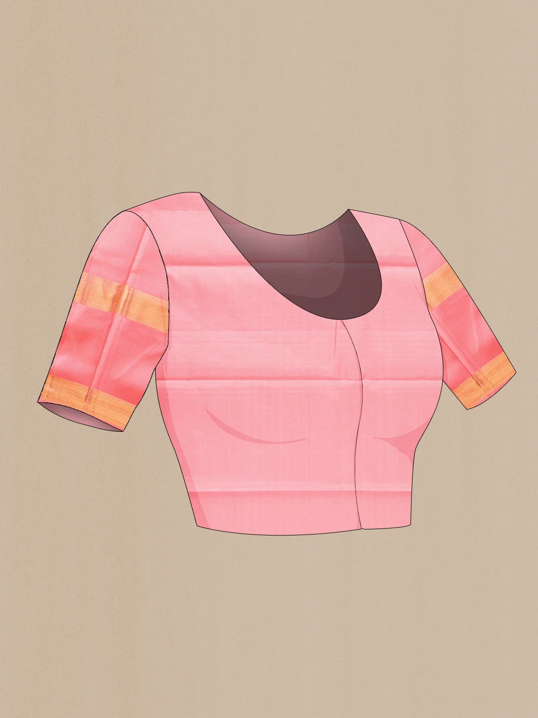 Pink Dual Tone Kanchipuram Silk Saree