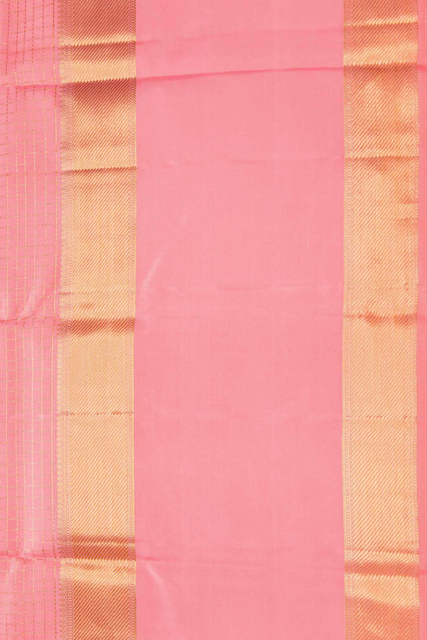 Pink Dual Tone Kanchipuram Silk Saree