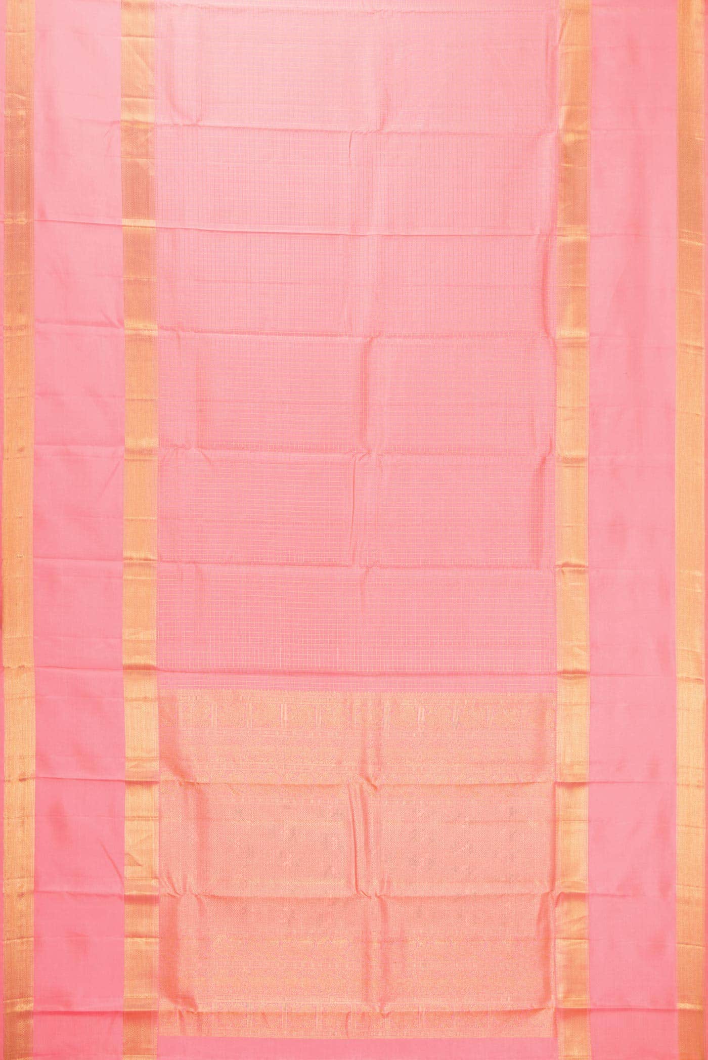 Pink Dual Tone Kanchipuram Silk Saree