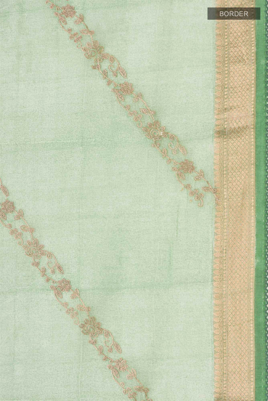 Green Bhagalpuri Tussar Silk Saree