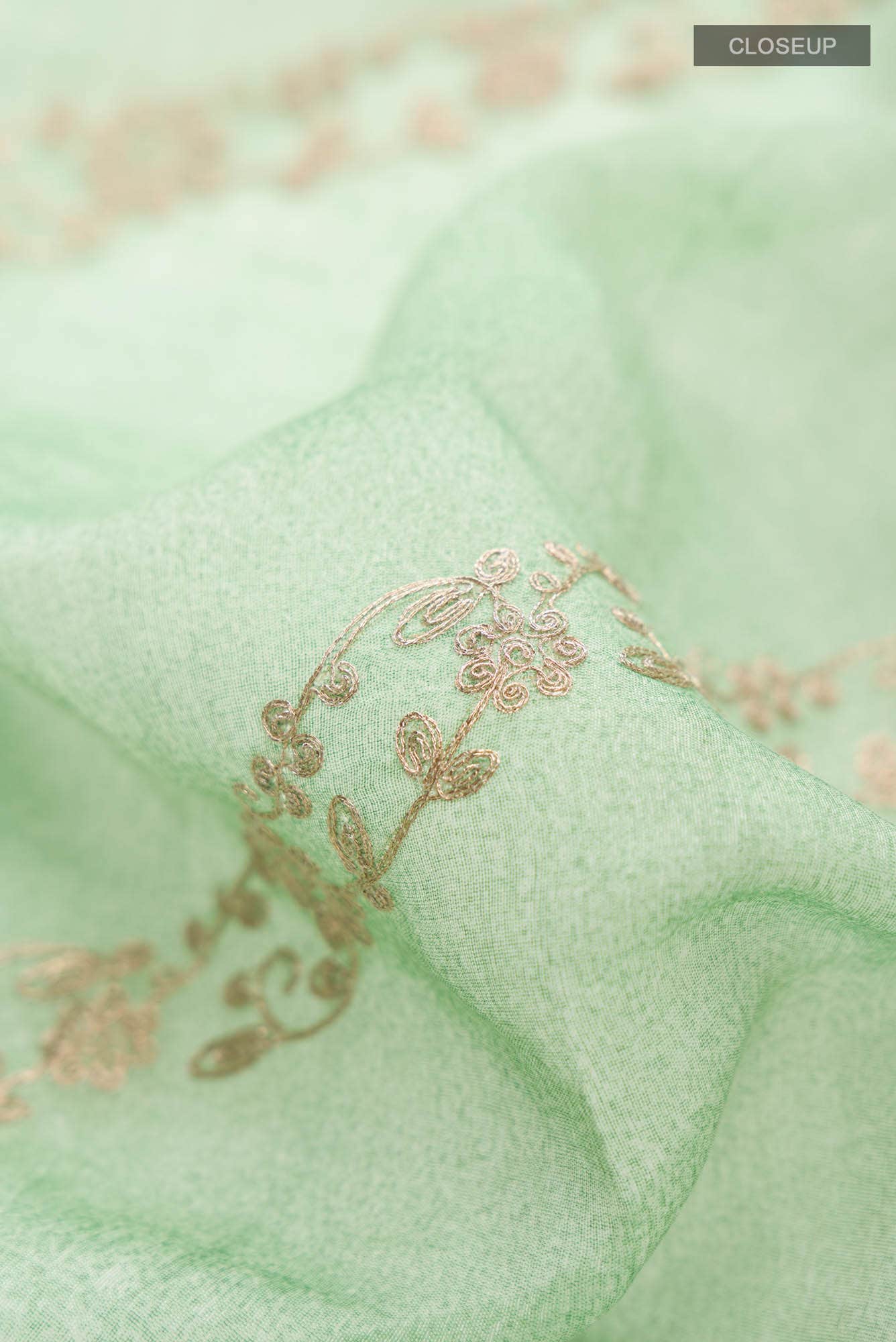 Green Bhagalpuri Tussar Silk Saree